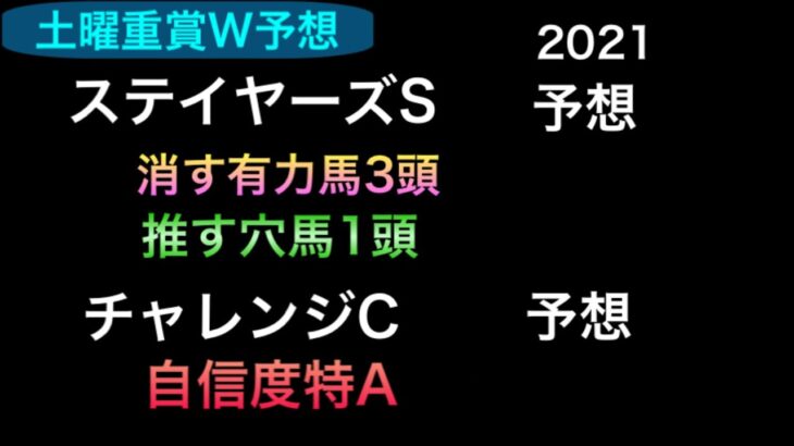 【競馬予想】　ステイヤーズステークス　チャレンジカップ　2021  予想